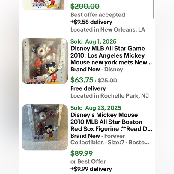 Disney's Mickey Mouse 2010 MLB All Star Boston Red Sox Figurine .**Read Desc ** - Picture 12 of 15